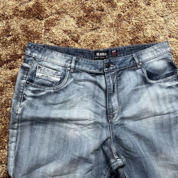 Vintage Y2K ECKO UNLTD Baggy Embroidered Denim Jean Shorts Jorts Men’s Size 44 - Picture 2 of 8